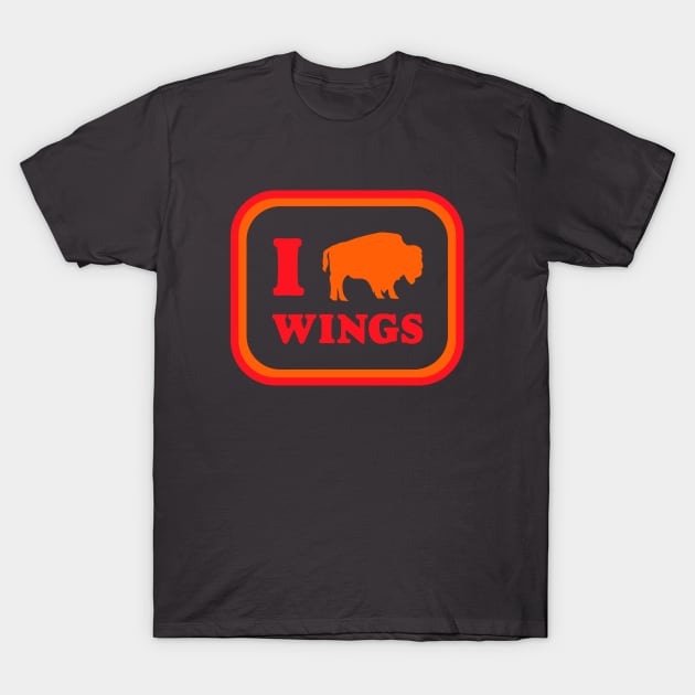 I Love Chicken Wings Buffalo Chicken Wings Chicken Wings T-Shirt by PodDesignShop